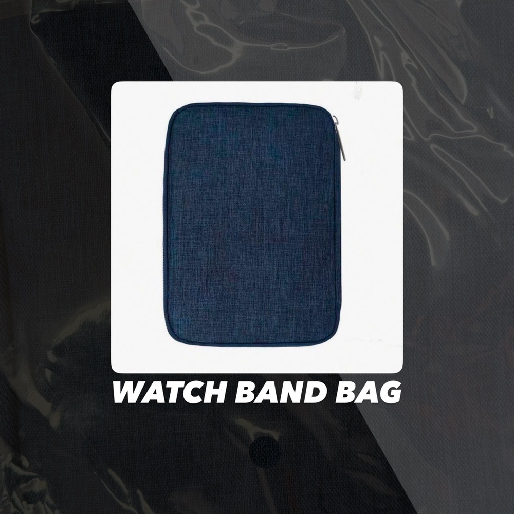 NWT Navy Blue Nylon Watch Band Bag